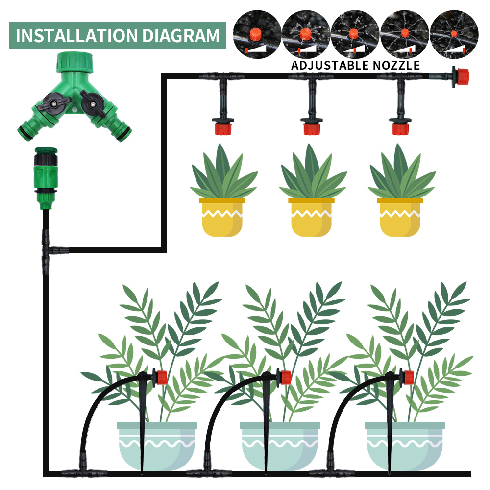 Greenhouse 15M-30M DIY Drip Ir - đánh giá và giá Irrigation Drip Tape