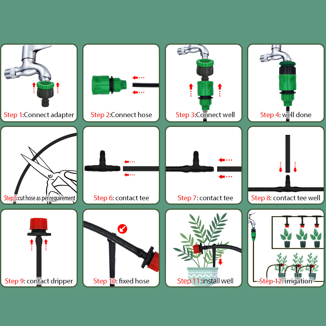 Greenhouse 15M-30M DIY Drip Ir - đánh giá và giá Irrigation Drip Tape