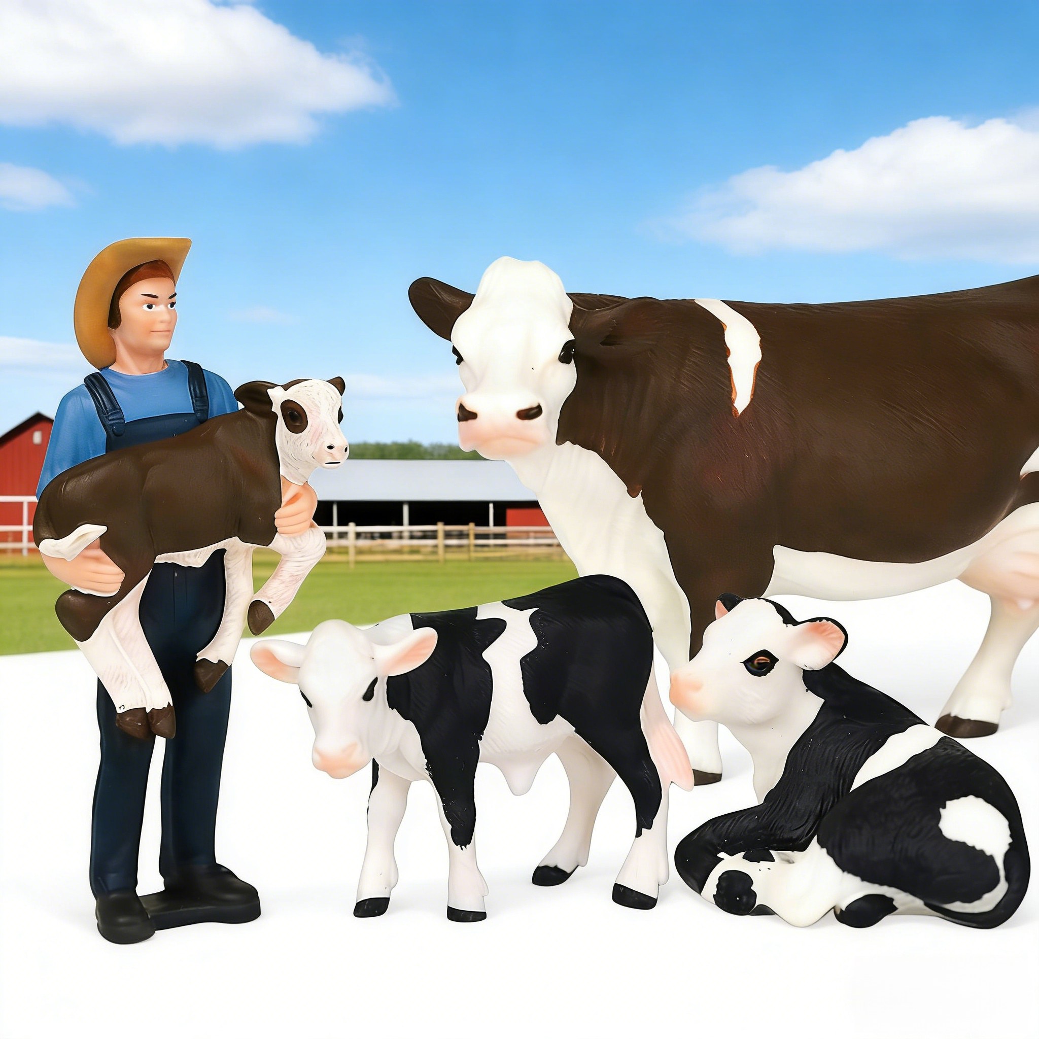 Farm Farmer And Cow Model Set  - đánh giá và giá Farming Agriculture Stocks