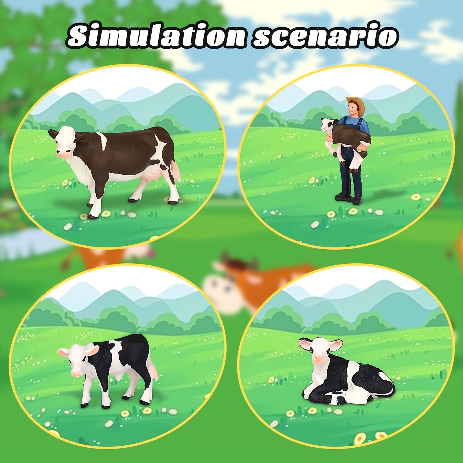 Farm Farmer And Cow Model Set  - đánh giá và giá Farming Agriculture Stocks